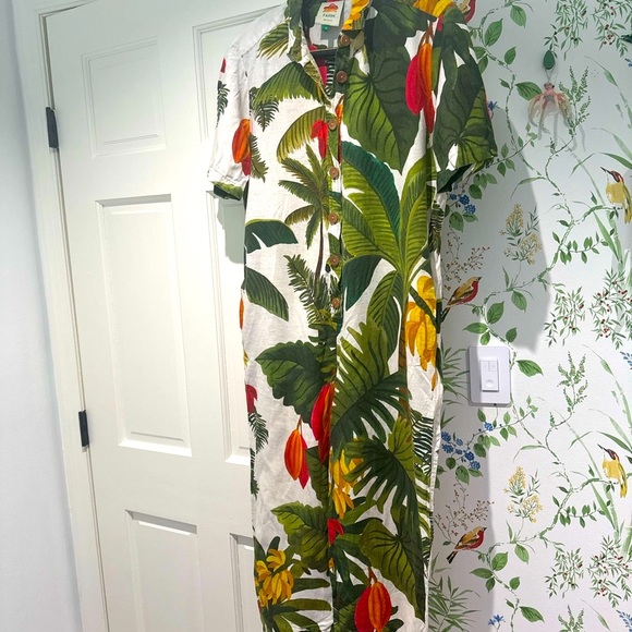 FARM Rio Tropical Print Jumpsuit - Green, Red, Yellow - Picture 2 of 11